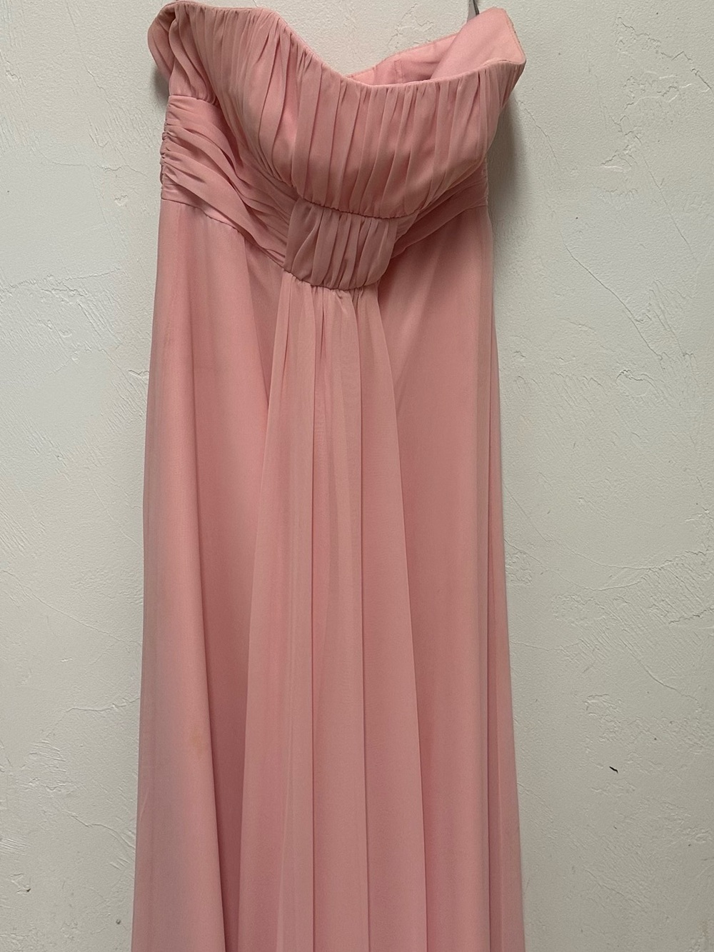 Alfred Angelo Strapless Blush Pink Chiffon Gown